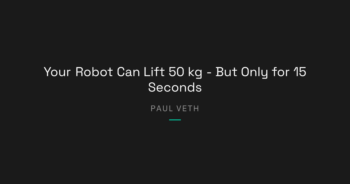 Why Can't Humanoid Robots Work a Full Shift? The Thermal Problem Explained